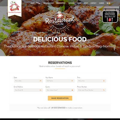 restaurant website design